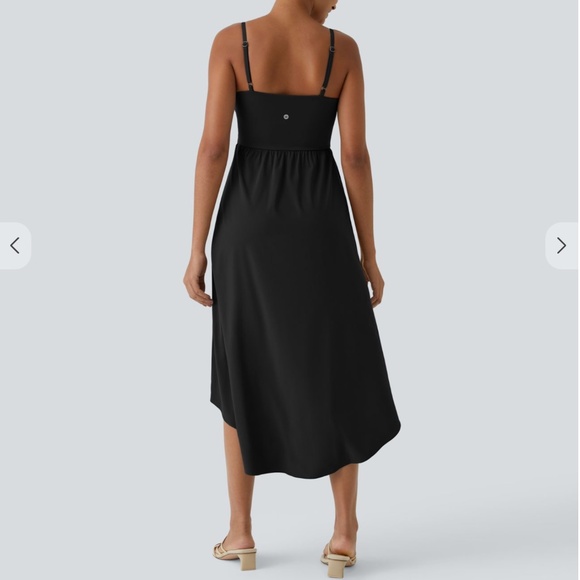 Halara – Breezeful™ High/Low Quick-Dry Casual Midi Dress (Black), Size XL. NWT. - Picture 3 of 10